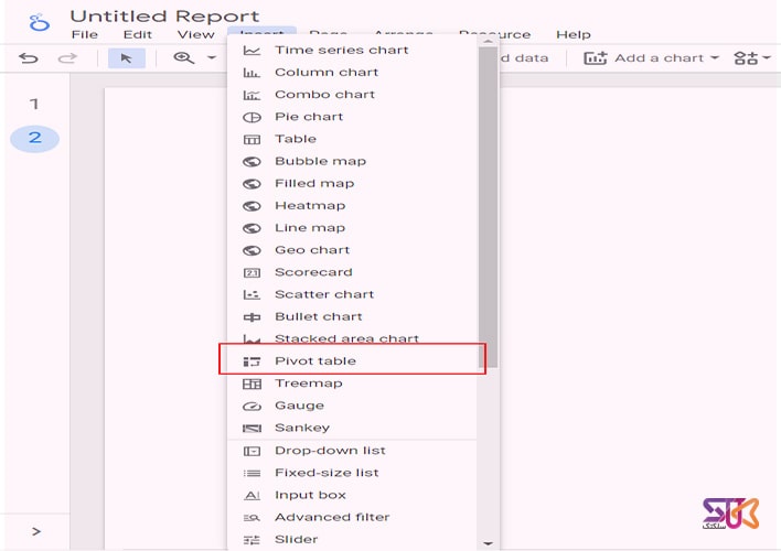 Pivot Table را به عنوان یک نمودار اضافه کنید